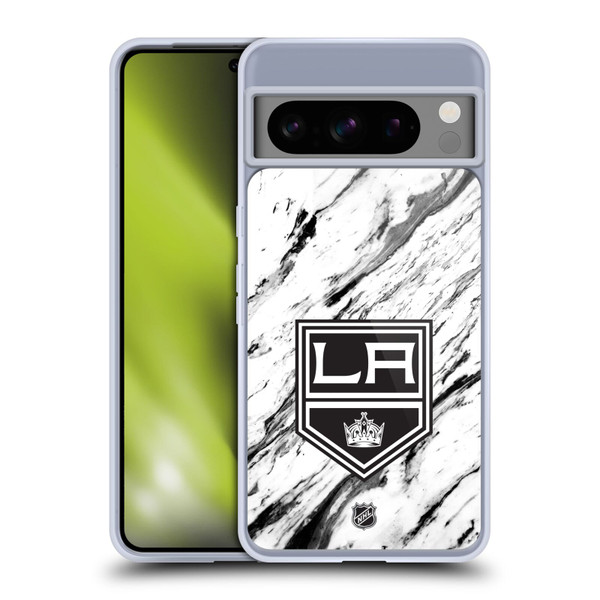 NHL Los Angeles Kings Marble Soft Gel Case for Google Pixel 8 Pro