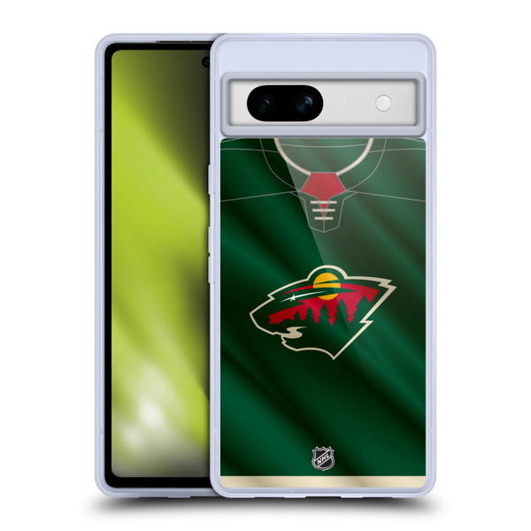 NHL Minnesota Wild Jersey Soft Gel Case for Google Pixel 7a