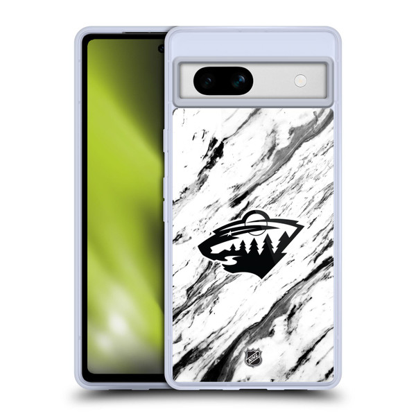 NHL Minnesota Wild Marble Soft Gel Case for Google Pixel 7a