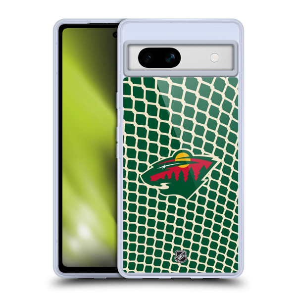 NHL Minnesota Wild Net Pattern Soft Gel Case for Google Pixel 7a