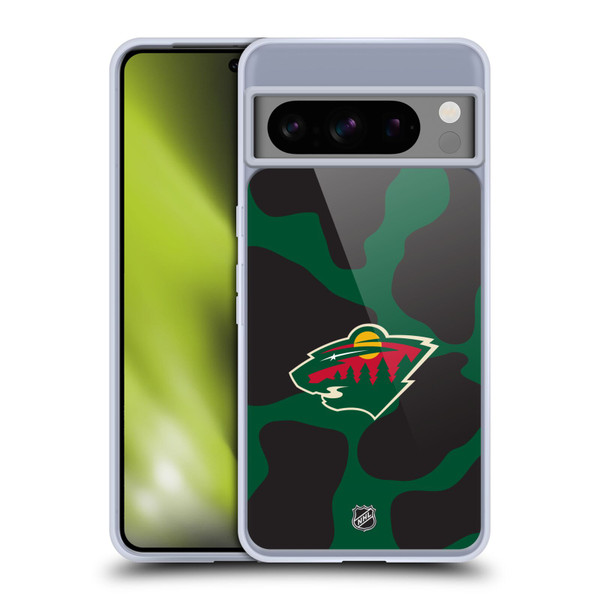 NHL Minnesota Wild Cow Pattern Soft Gel Case for Google Pixel 8 Pro