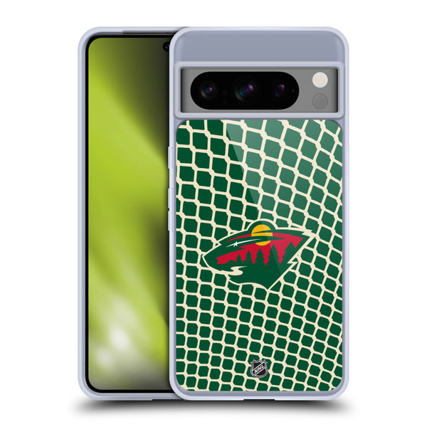 NHL Minnesota Wild Net Pattern Soft Gel Case for Google Pixel 8 Pro