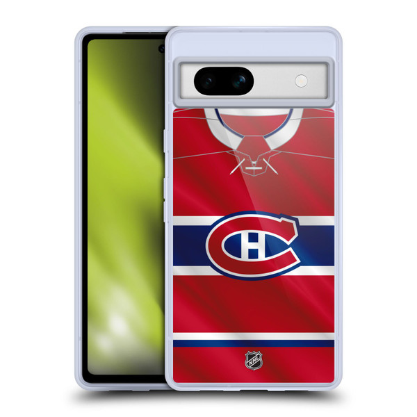 NHL Montreal Canadiens Jersey Soft Gel Case for Google Pixel 7a