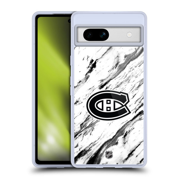 NHL Montreal Canadiens Marble Soft Gel Case for Google Pixel 7a