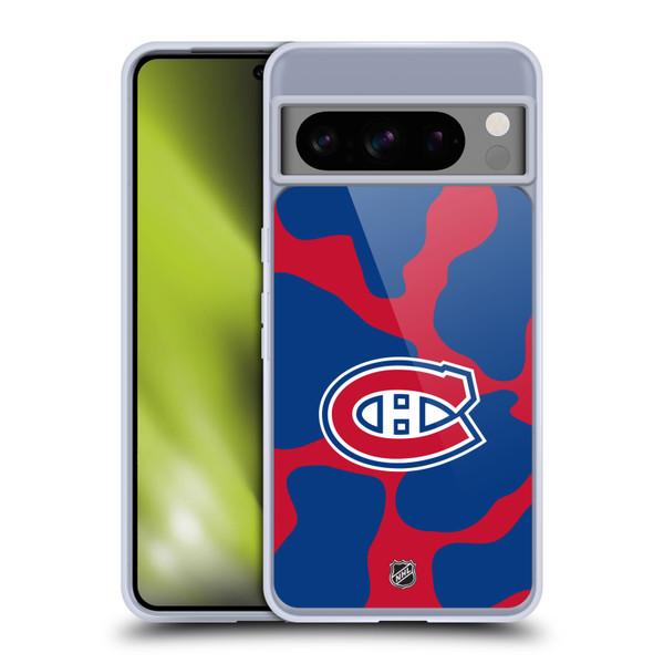 NHL Montreal Canadiens Cow Pattern Soft Gel Case for Google Pixel 8 Pro