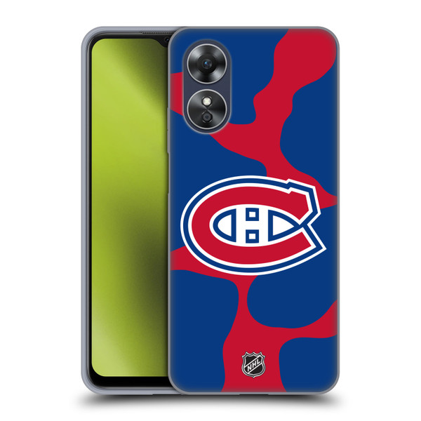 NHL Montreal Canadiens Cow Pattern Soft Gel Case for OPPO A17