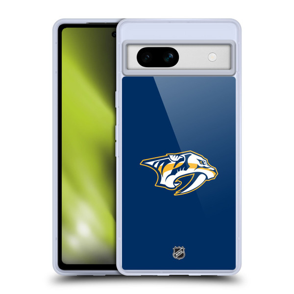 NHL Nashville Predators Plain Soft Gel Case for Google Pixel 7a