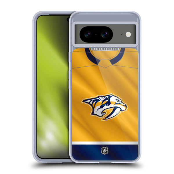 NHL Nashville Predators Jersey Soft Gel Case for Google Pixel 8