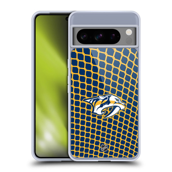 NHL Nashville Predators Net Pattern Soft Gel Case for Google Pixel 8 Pro