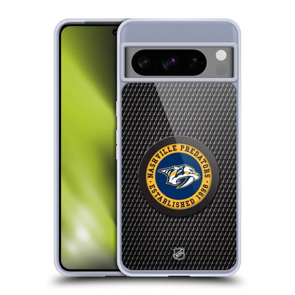 NHL Nashville Predators Puck Texture Soft Gel Case for Google Pixel 8 Pro