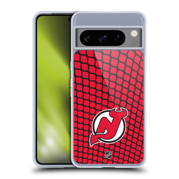 NHL New Jersey Devils Net Pattern Soft Gel Case for Google Pixel 8 Pro