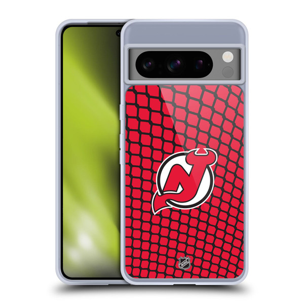 NHL New Jersey Devils Net Pattern Soft Gel Case for Google Pixel 8 Pro