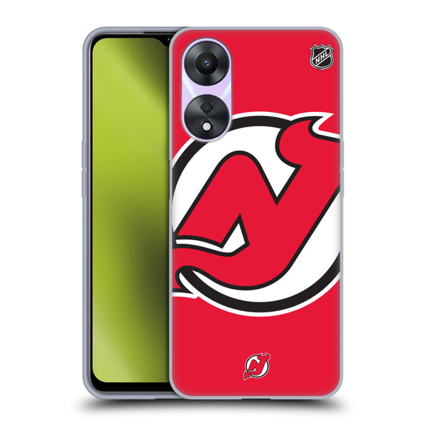 NHL New Jersey Devils Oversized Soft Gel Case for OPPO A78 4G