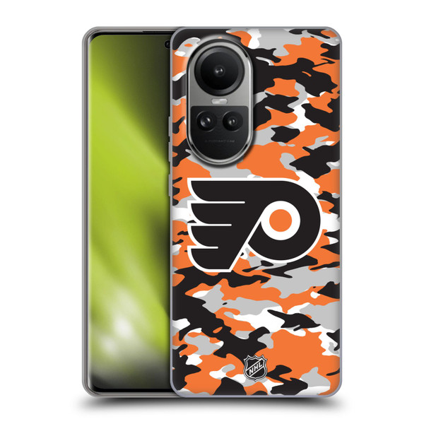 NHL Philadelphia Flyers Camouflage Soft Gel Case for OPPO Reno10 5G / Reno10 Pro 5G