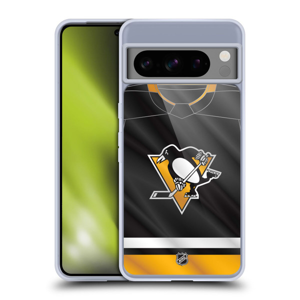 NHL Pittsburgh Penguins Jersey Soft Gel Case for Google Pixel 8 Pro