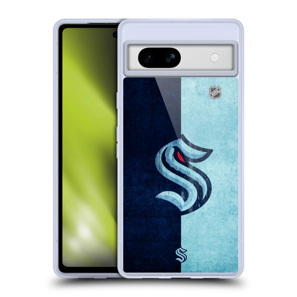 NHL Seattle Kraken Half Distressed Soft Gel Case for Google Pixel 7a