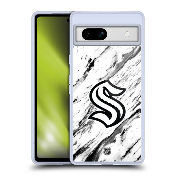 NHL Seattle Kraken Marble Soft Gel Case for Google Pixel 7a