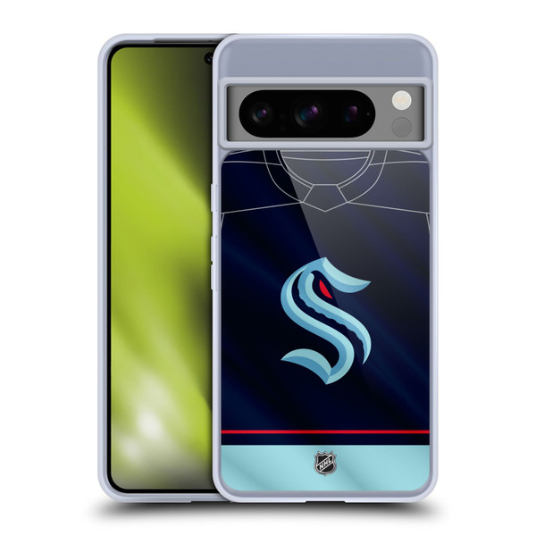 NHL Seattle Kraken Jersey Soft Gel Case for Google Pixel 8 Pro