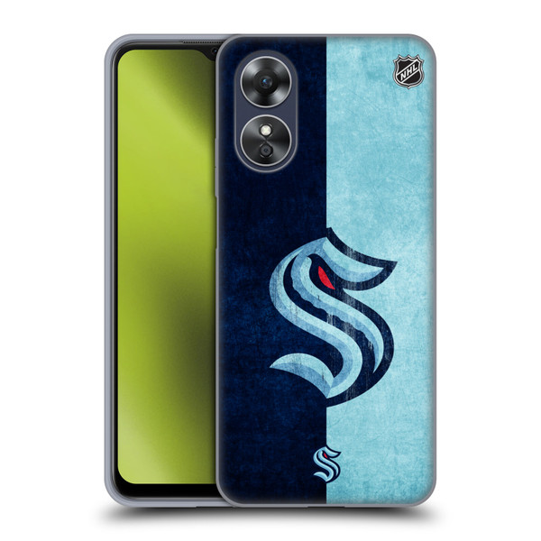 NHL Seattle Kraken Half Distressed Soft Gel Case for OPPO A17