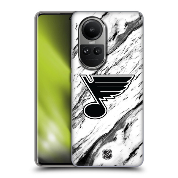 NHL St Louis Blues Marble Soft Gel Case for OPPO Reno10 5G / Reno10 Pro 5G