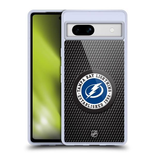 NHL Tampa Bay Lightning Puck Texture Soft Gel Case for Google Pixel 7a
