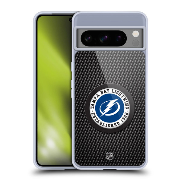 NHL Tampa Bay Lightning Puck Texture Soft Gel Case for Google Pixel 8 Pro