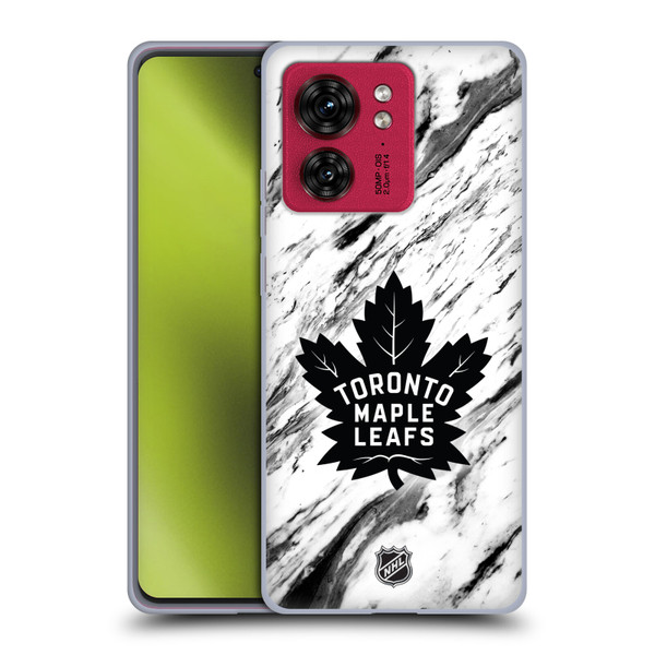 NHL Toronto Maple Leafs Marble Soft Gel Case for Motorola Moto Edge 40
