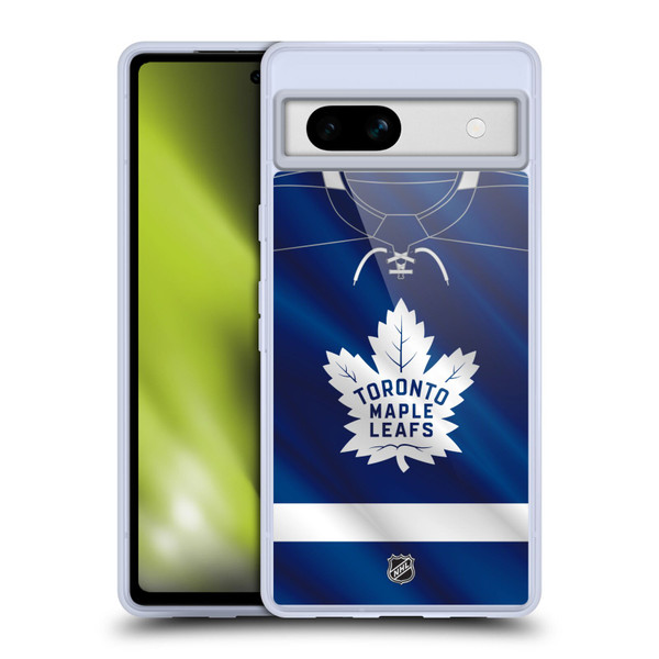 NHL Toronto Maple Leafs Jersey Soft Gel Case for Google Pixel 7a