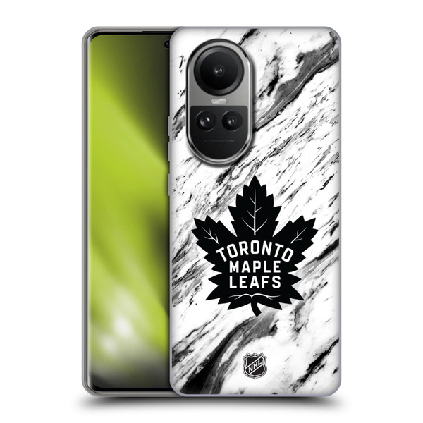 NHL Toronto Maple Leafs Marble Soft Gel Case for OPPO Reno10 5G / Reno10 Pro 5G
