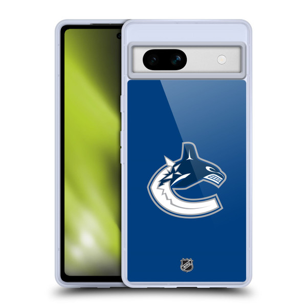 NHL Vancouver Canucks Plain Soft Gel Case for Google Pixel 7a