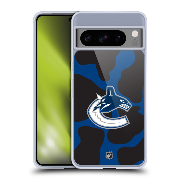NHL Vancouver Canucks Cow Pattern Soft Gel Case for Google Pixel 8 Pro