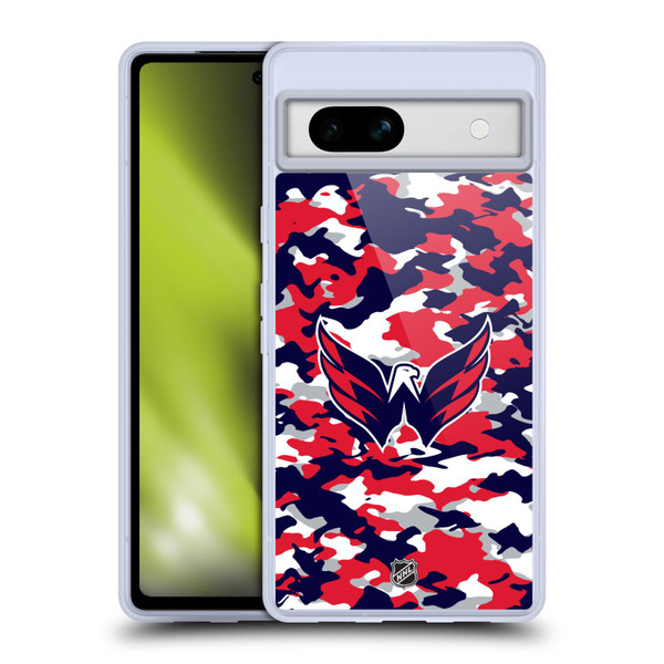 NHL Washington Capitals Camouflage Soft Gel Case for Google Pixel 7a