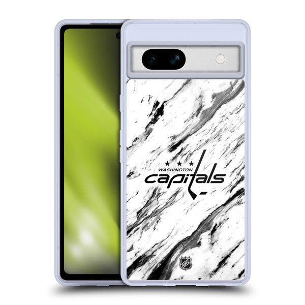 NHL Washington Capitals Marble Soft Gel Case for Google Pixel 7a