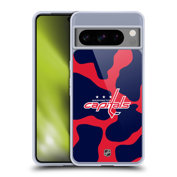 NHL Washington Capitals Cow Pattern Soft Gel Case for Google Pixel 8 Pro