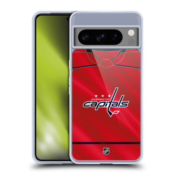 NHL Washington Capitals Jersey Soft Gel Case for Google Pixel 8 Pro