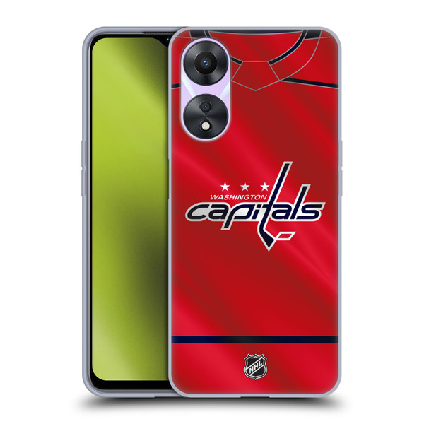 NHL Washington Capitals Jersey Soft Gel Case for OPPO A78 5G