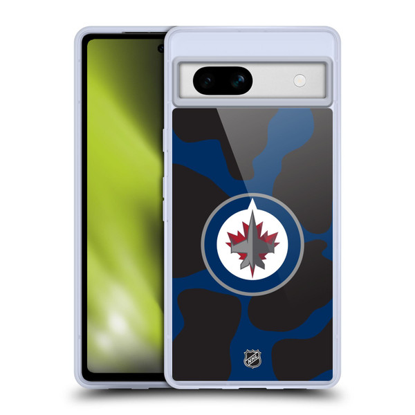 NHL Winnipeg Jets Cow Pattern Soft Gel Case for Google Pixel 7a