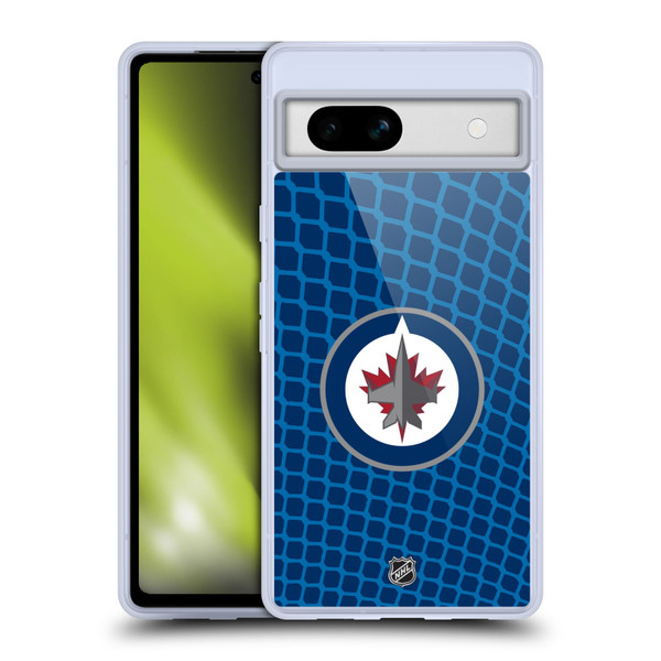 NHL Winnipeg Jets Net Pattern Soft Gel Case for Google Pixel 7a