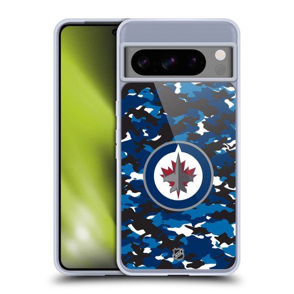 NHL Winnipeg Jets Camouflage Soft Gel Case for Google Pixel 8 Pro