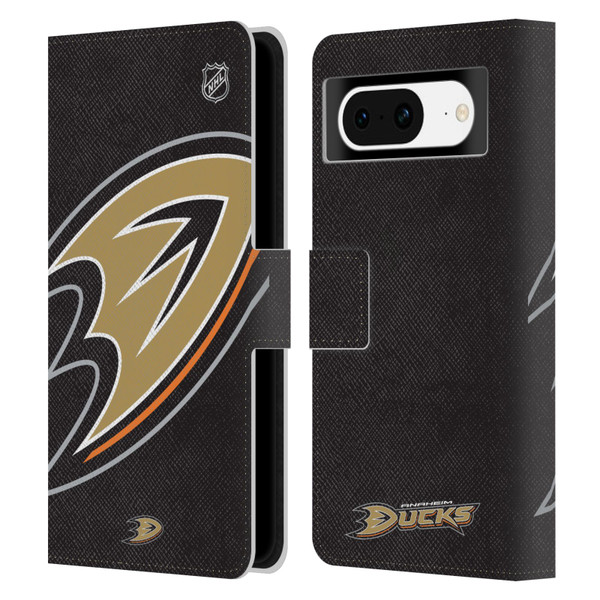 NHL Anaheim Ducks Oversized Leather Book Wallet Case Cover For Google Pixel 8