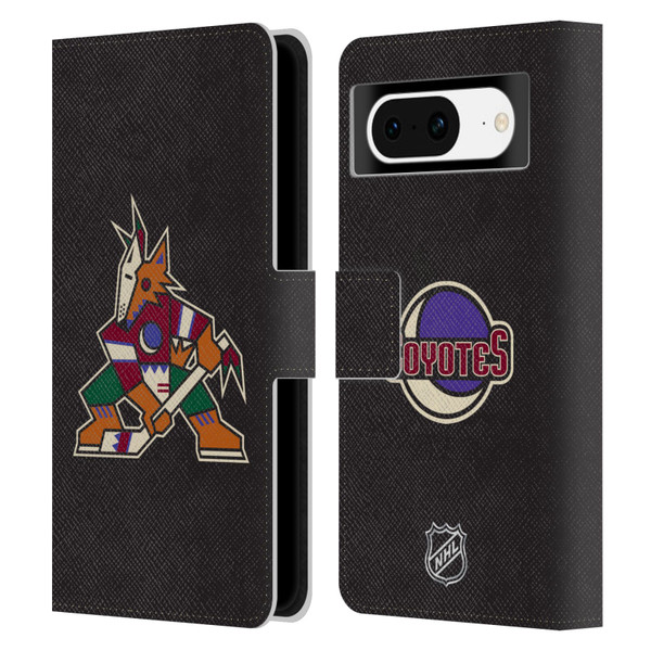 NHL Arizona Coyotes Plain Leather Book Wallet Case Cover For Google Pixel 8