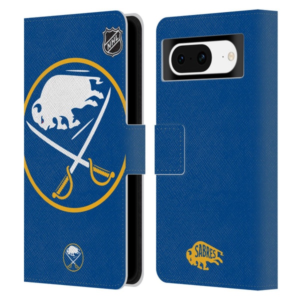 NHL Buffalo Sabres Oversized Leather Book Wallet Case Cover For Google Pixel 8