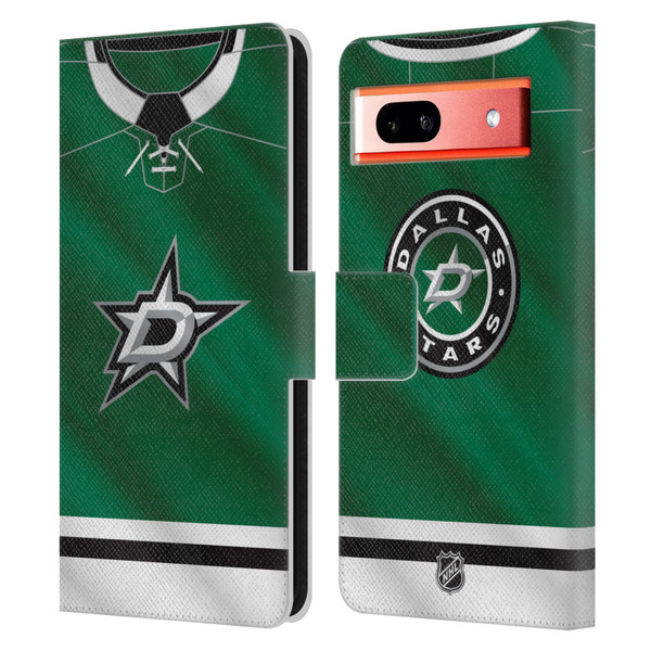 NHL Dallas Stars Jersey Leather Book Wallet Case Cover For Google Pixel 7a