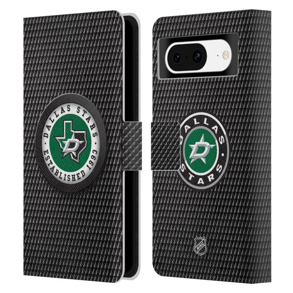NHL Dallas Stars Puck Texture Leather Book Wallet Case Cover For Google Pixel 8