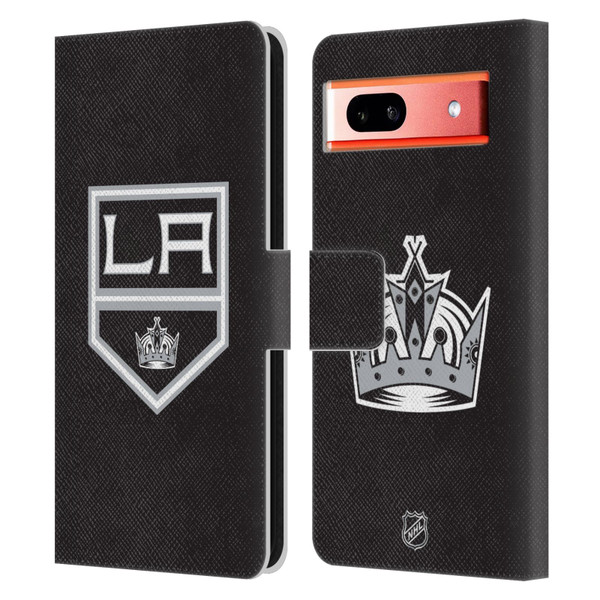 NHL Los Angeles Kings Plain Leather Book Wallet Case Cover For Google Pixel 7a