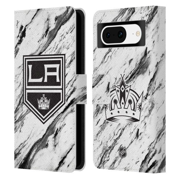 NHL Los Angeles Kings Marble Leather Book Wallet Case Cover For Google Pixel 8