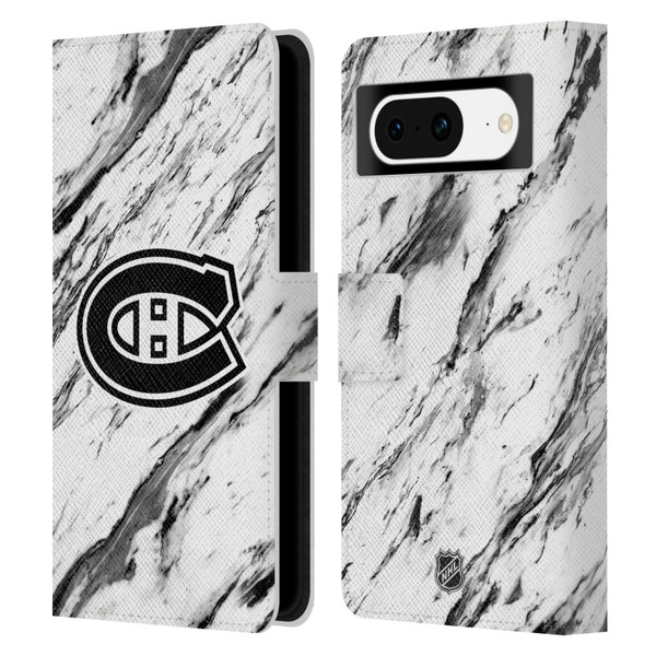 NHL Montreal Canadiens Marble Leather Book Wallet Case Cover For Google Pixel 8