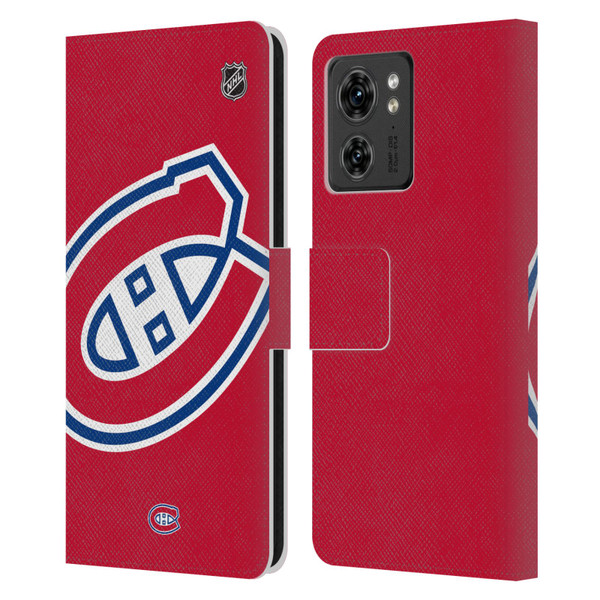 NHL Montreal Canadiens Oversized Leather Book Wallet Case Cover For Motorola Moto Edge 40