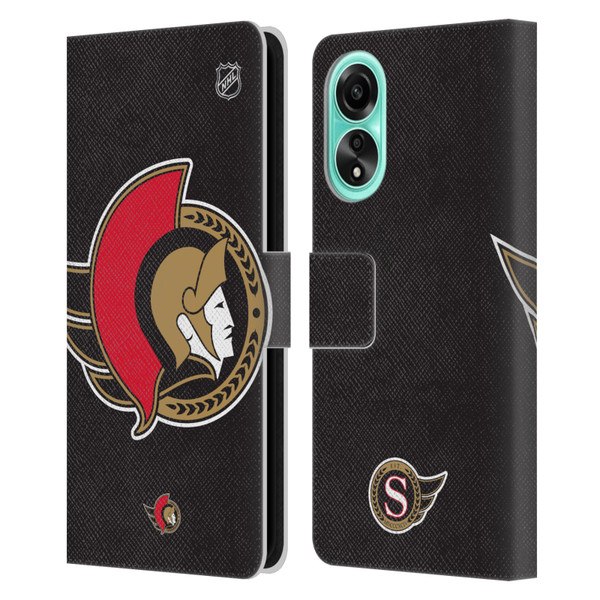 NHL Ottawa Senators Oversized Leather Book Wallet Case Cover For OPPO A78 4G