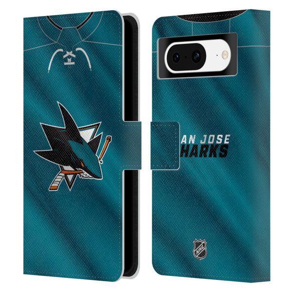 NHL San Jose Sharks Jersey Leather Book Wallet Case Cover For Google Pixel 8